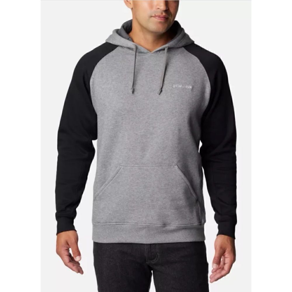 New Columbia Men's Hart Mountain II Hoodie Charcoal Heather Black Size M